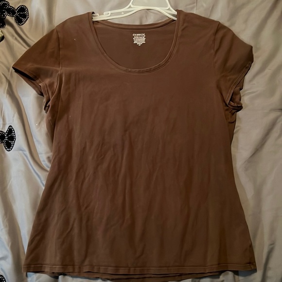 Brown stretch women’s T-shirt - Picture 1 of 2